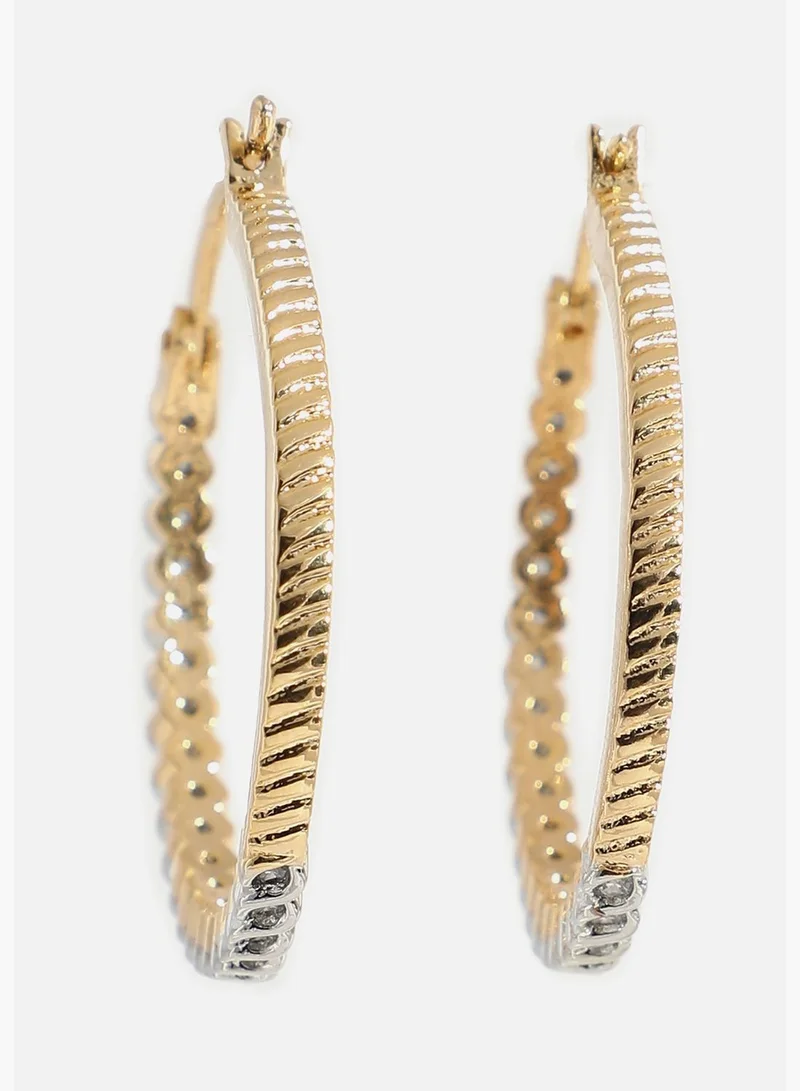 SOHI Gold Plated Hoop Earring