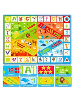 teytoy Baby Play Mats for Floor 78.7" x 61.8" Non Slip Tummy Time Mat Educational ABC Alphabet Colors Shapes Numbers Rug for Kids, Toddlers, Boy & Girl Fun Learning Classroom Playroom Bedroom Activity Mat  - Image 4