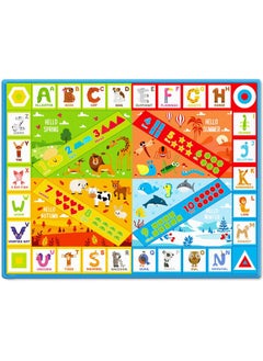teytoy Baby Play Mats for Floor 78.7" x 61.8" Non Slip Tummy Time Mat Educational ABC Alphabet Colors Shapes Numbers Rug for Kids, Toddlers, Boy & Girl Fun Learning Classroom Playroom Bedroom Activity Mat  - Image 2