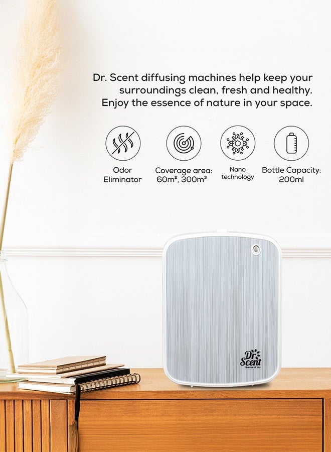 Dr Scent Smart Scent ZEN Essential Oil Diffuser Machine Advanced Technology, Scent Machine for Home, Offices & Small Spaces – Cover upto 60m², 300m³ Super Silent Mode, 200ml Capacity (White) - Image 3
