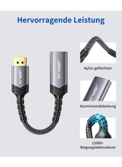 JSAUX CV0048 0.2m Displayport to HDMI Adapter 1080P @60Hz Gold Plated DP, Displayport to HDMI Converter Nylon Braided Compatible with HP, HDTV, Thinkpad, Monitor, Projector, Desktop, etc.  - Image 4