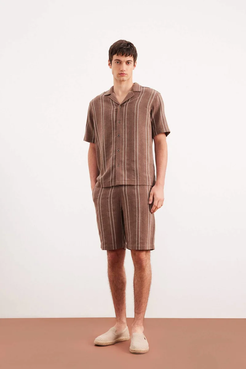 DeFacto Regular Fit Jacquard Bermuda Shorts