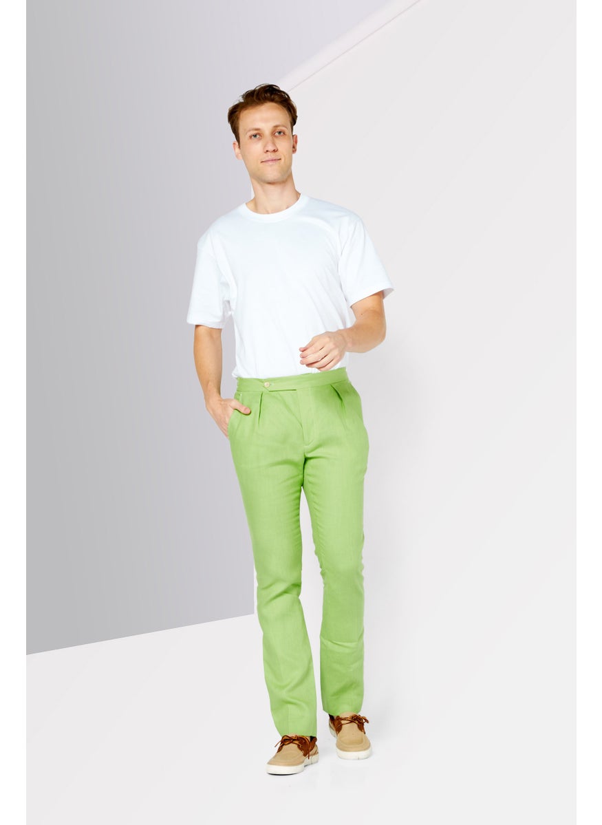 POLO RALPH LAUREN - Men Regular Fit Plain Dress Pants, Apple Green - Image 1