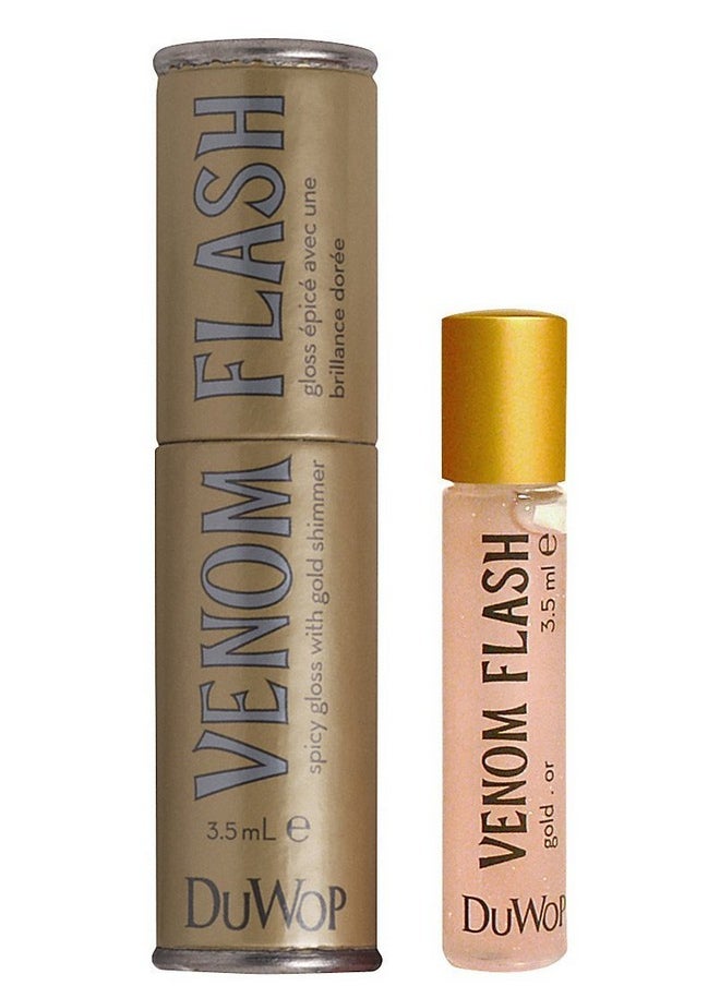 DuWop Cosmetics Lip Venom Lip Plumping Balm Flash Warm (Gold)  - Image 1