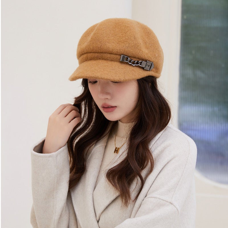 Winter Baseball Cap Women Bear Ear Plush Warm Student Slim Hat - Image 4