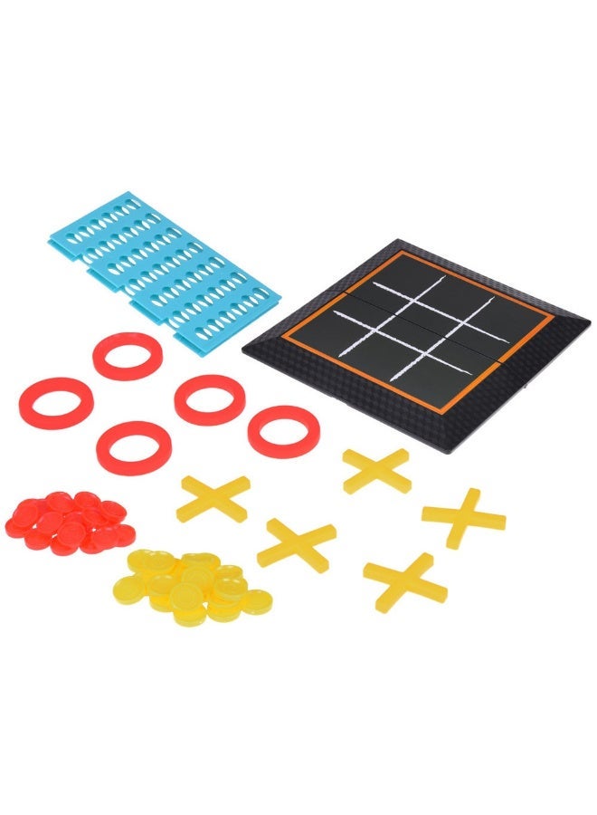 Tic-Tac-Toe and Line Up 4, 2-in-1, 30×30 cm game board, 42 pieces, for two players - Image 4