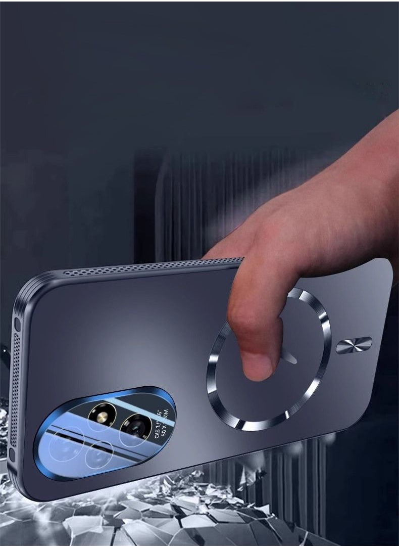 General Case for Honor 200 Pro 5G (2024),Magnetic Phone Protective Cover with Lens Protection,Heat Dissipation Anti-fall Protective Back Cover  - Image 2