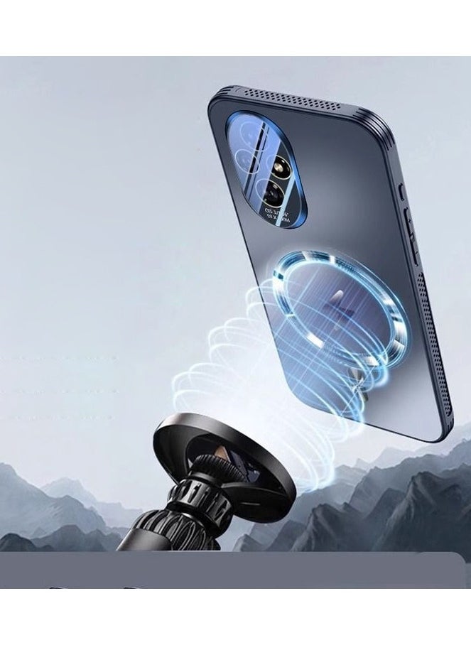General Case for Honor 200 Pro 5G (2024),Magnetic Phone Protective Cover with Lens Protection,Heat Dissipation Anti-fall Protective Back Cover  - Image 4