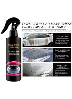 RAYHONG Car Scratch Repair Nano Spray, Car Quick Repair Nano Spray, Fast Flawless Repair Scratch Spray, Nano Ceramic Crystal Coating Car Fine Scratch Removal Spray (120ML And Sponge Brush And Wipe)  - Image 4