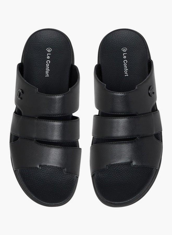 Le Confort Men Solid Slip-On Comfort Sandals - Image 1