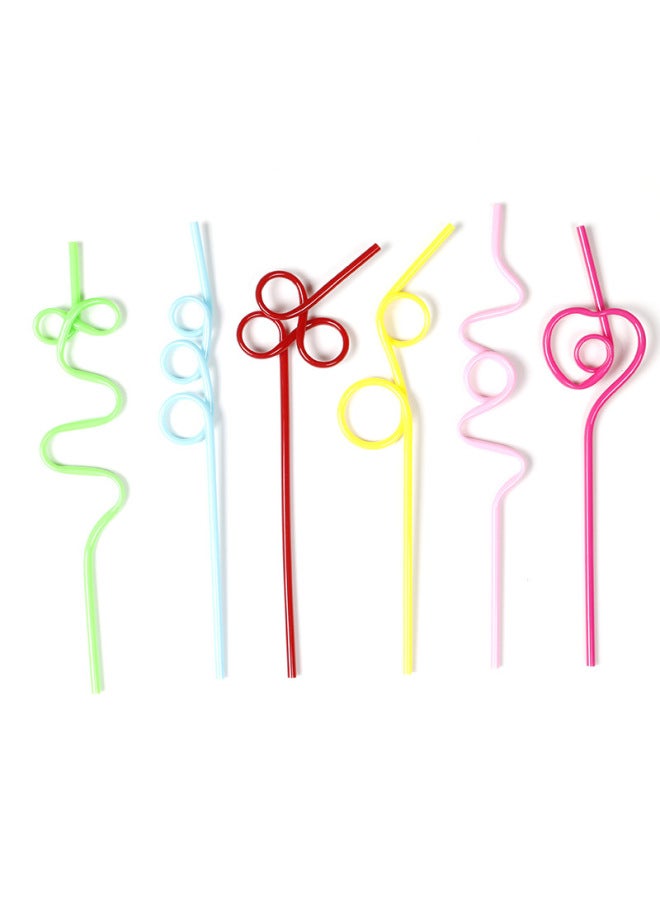 Petg Artistic Bendable Straws Reusable Pet Shaped Straws Everyday Kitchen Drinking Utensils-Color:Second Ring  - Image 5