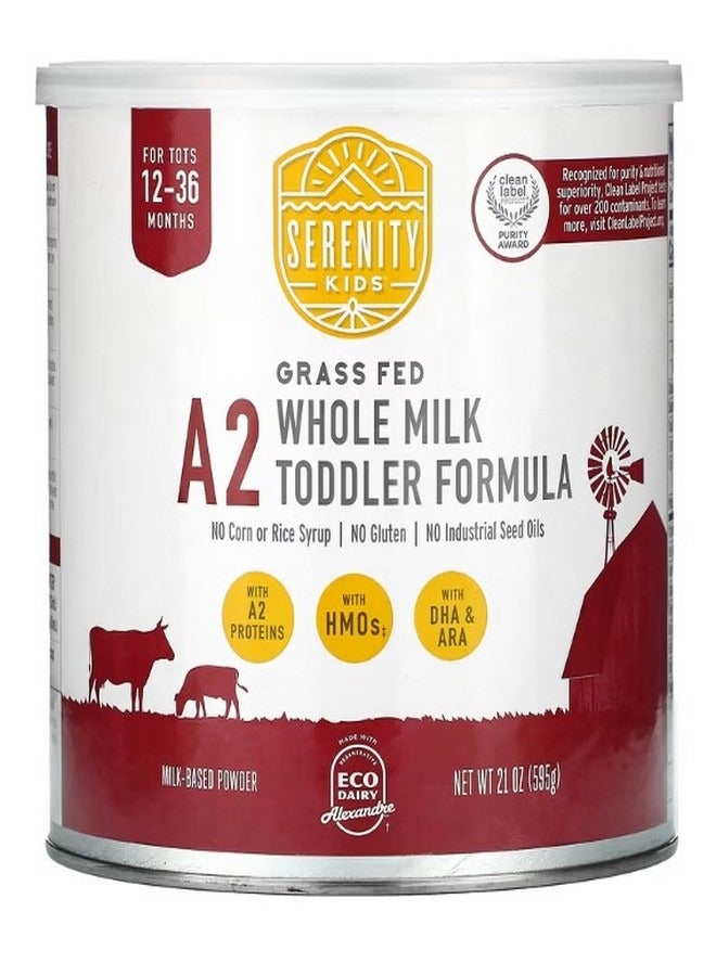 SERENITY KIDS A2 Grass Fed Whole Milk Toddler Formula For Tots 12 36 Months 21 oz 595 g - Image 1