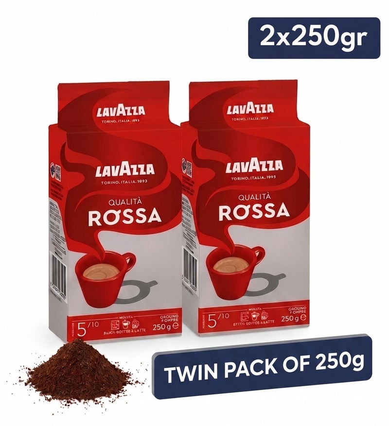 Lavazza Qualita Rossa Ground Coffee 2 X 250grams - Image 2