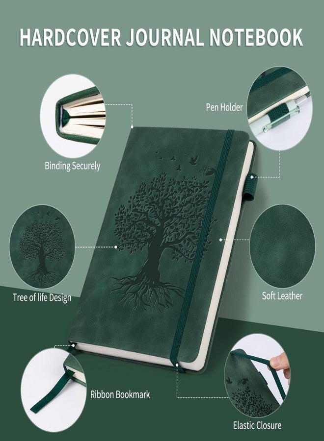 ALKALO Lined Journal Notebook for Women Men, B5 Hardcover Leather Journals for Writing, 200 Pages Thick Paper, Daily Journal Notebook for Work, School, Note Taking, Business, Travel, College Ruled - Image 2