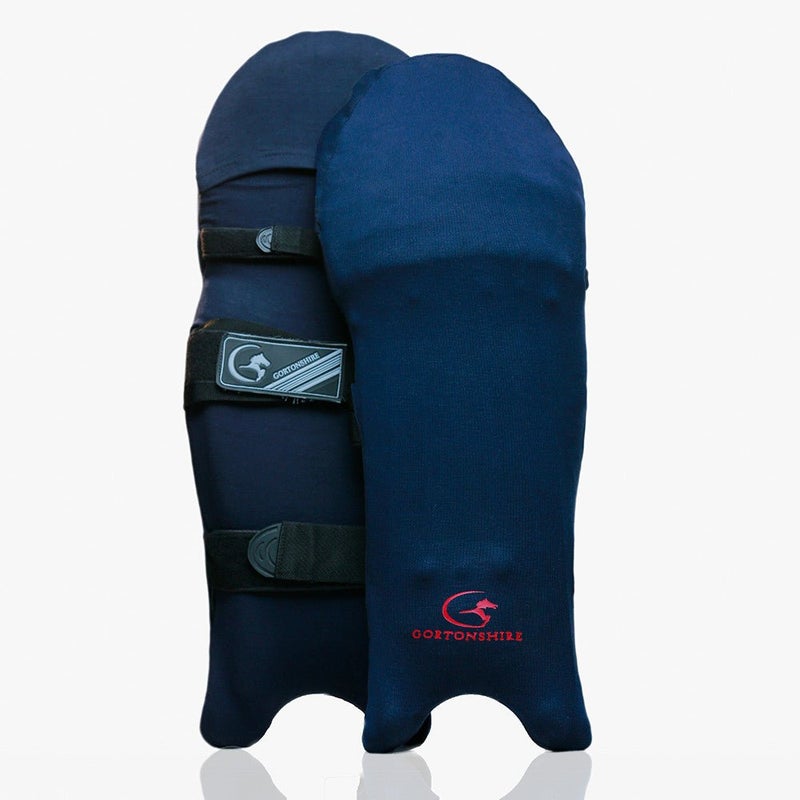 Gortonshire Cricket Pads Colored Skins - Navy Blue - Image 1
