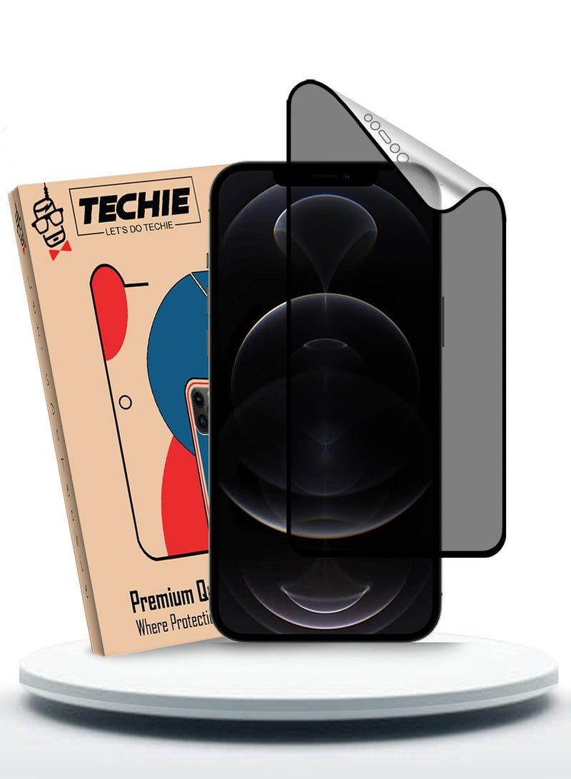 Techie حماية شاشة خصوصية مات غير لامع لأجهزة آبل آيفون 12 / 12 برو - Image 1