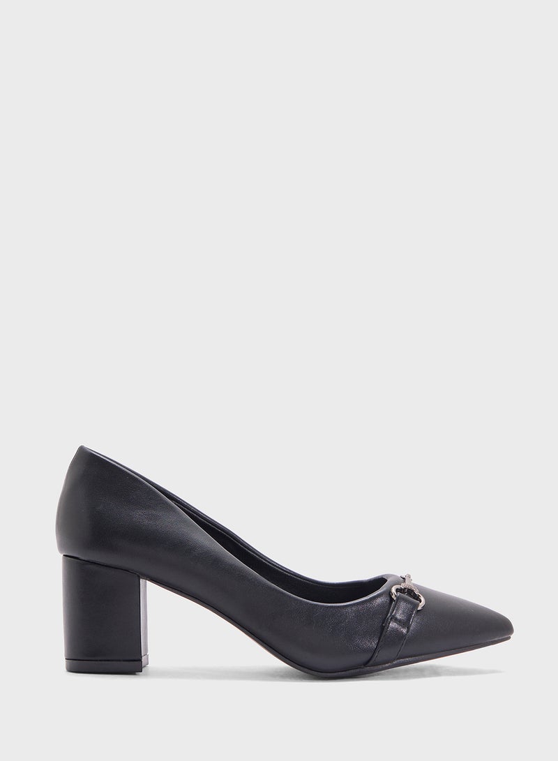 BR Block Heeled Pointed Pump  - Image 1