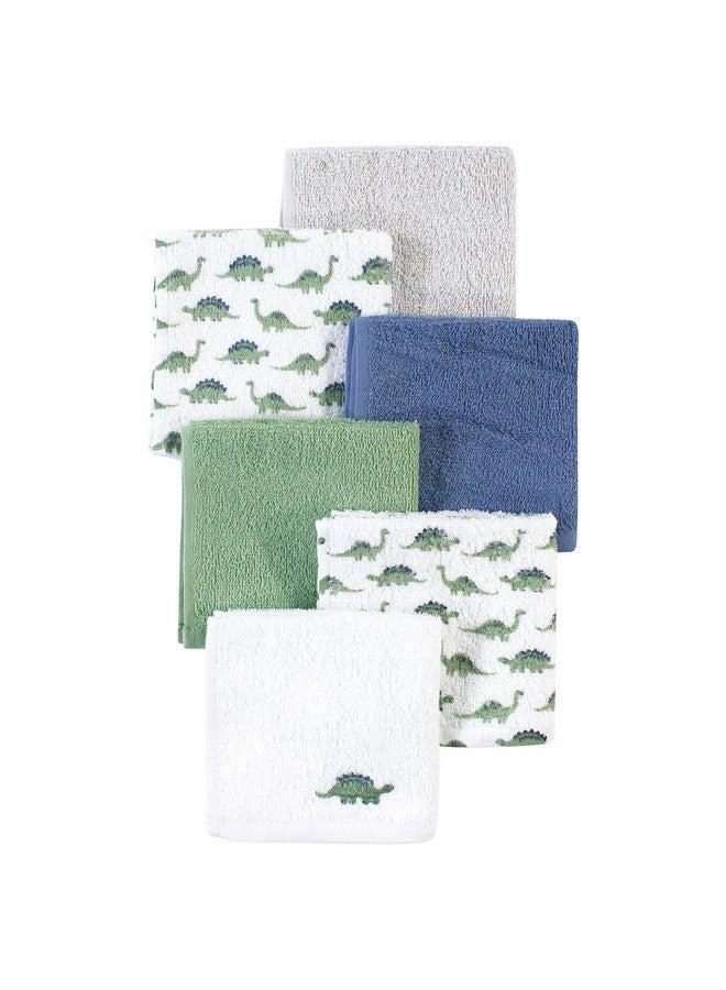 Luvable Friends Unisex Baby Super Soft Cotton Washcloths, Dinosaur, One Size - Image 2
