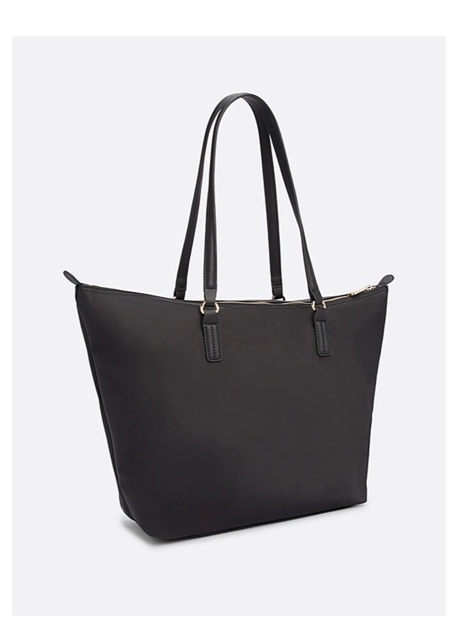 Tommy Hilfiger Plus Tommy Hilfiger Tote Bag for Women , Black Classic Fashion Versatile Signature Tape Large Capacity Shoulder Bag Handbag for Travel, Work, Gym,  - Image 3