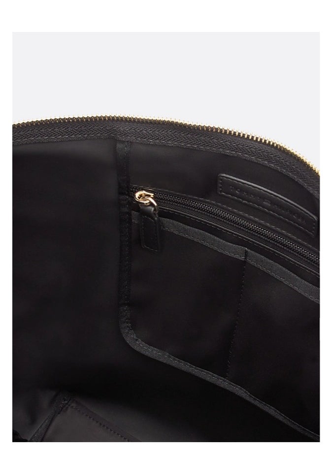 Tommy Hilfiger Plus Tommy Hilfiger Tote Bag for Women , Black Classic Fashion Versatile Signature Tape Large Capacity Shoulder Bag Handbag for Travel, Work, Gym,  - Image 5