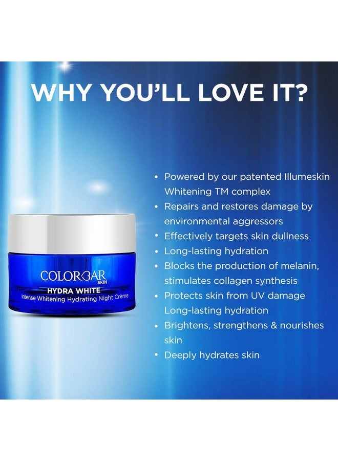 Colorbar Hydra White Intense Whitening Night Cream, 25G | Protects Skin From Uv Damage | Long-Lasting Hydration | Brightens, Strengthens & Nourishes Skin - Image 3