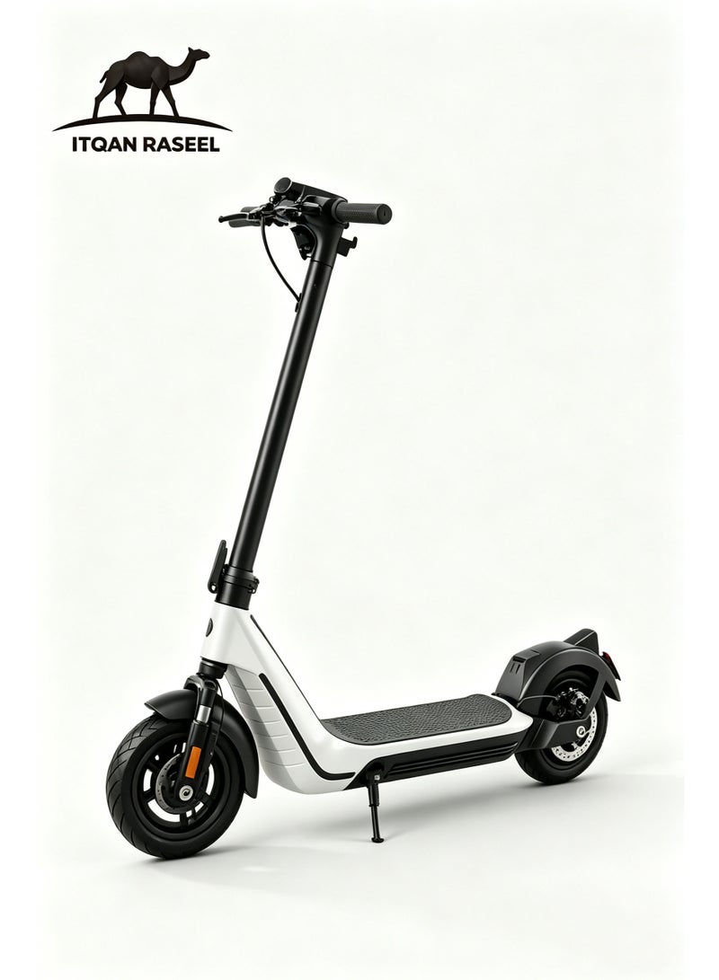 ITQAN RASEEL Adult E scooter | Electric Scooter | Foldable Electric Scooter（سكوتر كهربائي قابل للطي） | 48V Voltage | Front and Rear Lights | Shock Absorbing Suspension | Supports 120 kg | 10-Inch Tires - Image 1