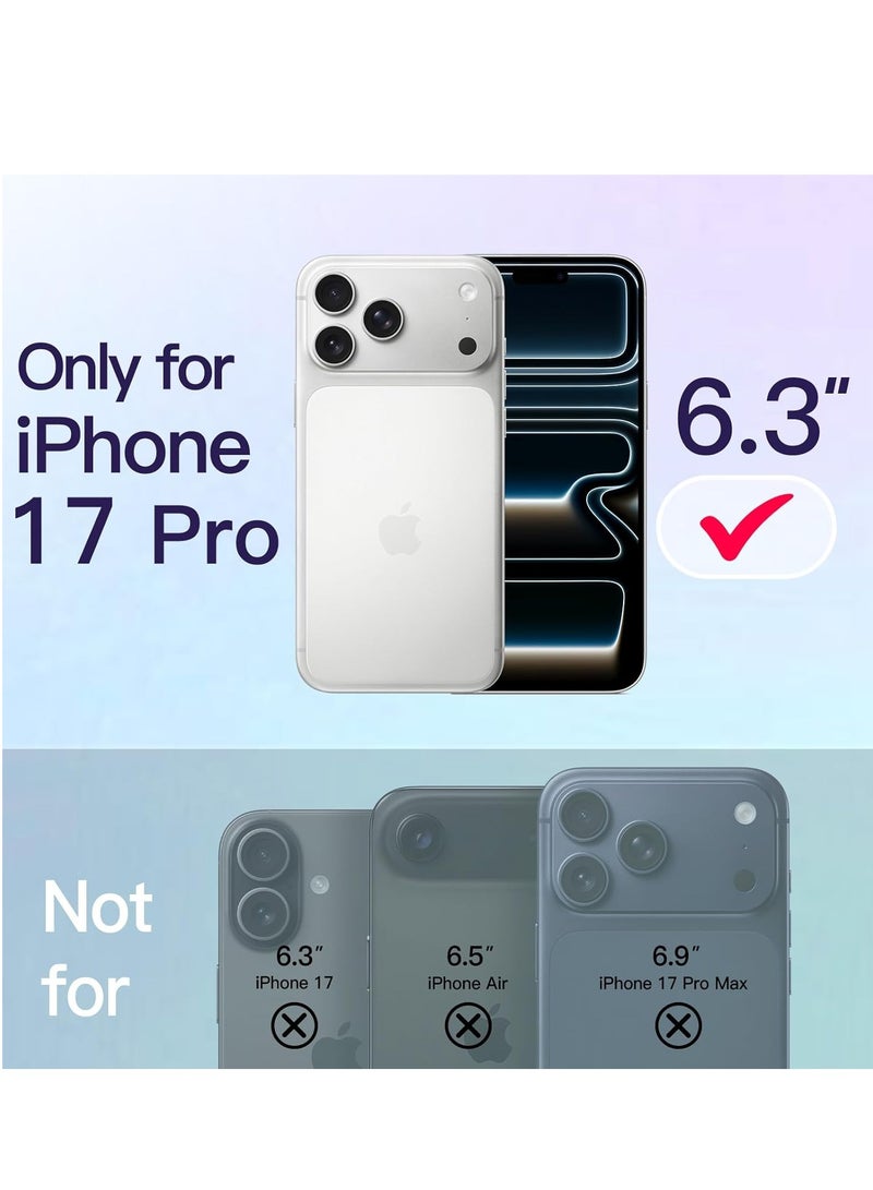 بورتوني جراب iPhone 17 Pro رفيع من السيليكون السائل المقاوم للصدمات لهاتف iPhone 17 Pro مع بطانة من الألياف الدقيقة ناعمة الملمس ومضادة للخدش وحواف مرتفعة لحماية عدسة الكاميرا لهاتف iPhone 17 Pro مقاس 6.3 بوصة - Image 2