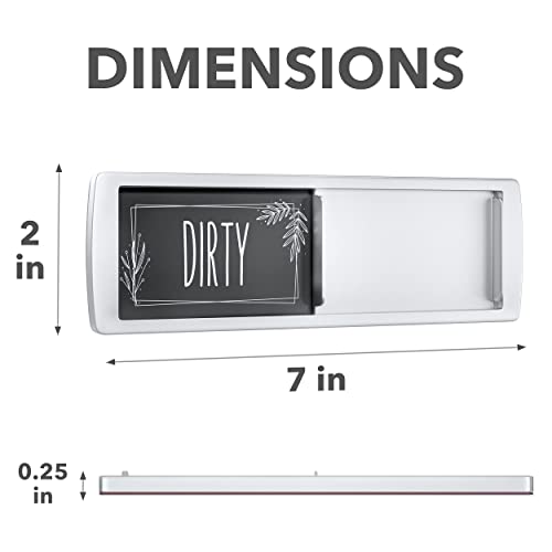 ASSURED SIGNS Stylish Dishwasher Magnet Clean Dirty Sign - 2 by 7 Inch - Ideal Clean Dirty Magnet for Dishwasher - Kitchen Organizer and Gadget - Nice Office, Home Farmhouse Decor - Image 2