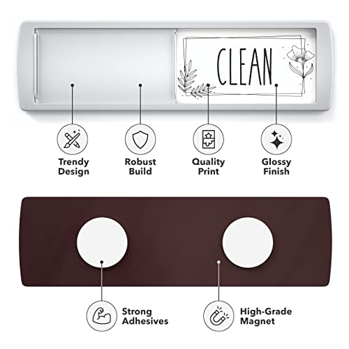 ASSURED SIGNS Stylish Dishwasher Magnet Clean Dirty Sign - 2 by 7 Inch - Ideal Clean Dirty Magnet for Dishwasher - Kitchen Organizer and Gadget - Nice Office, Home Farmhouse Decor - Image 3