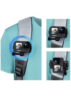 KASTWAVE Backpack Strap Mount Adjustable Camera Shoulder Mount, Which Compatible with GoPro Hero 9 8 7 6 5 4 Black, Session, Insta 360 One R, DJI Osmo Action and Most Action Camera  - Image 4