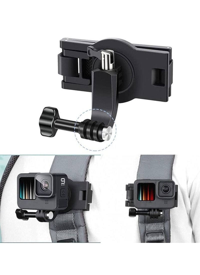 KASTWAVE - Backpack Strap Mount Adjustable Camera Shoulder Mount, Which Compatible with GoPro Hero 9 8 7 6 5 4 Black, Session, Insta 360 One R, DJI Osmo Action and Most Action Camera - Image 1
