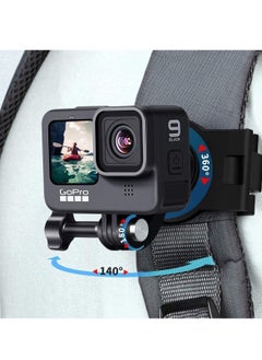 KASTWAVE Backpack Strap Mount Adjustable Camera Shoulder Mount, Which Compatible with GoPro Hero 9 8 7 6 5 4 Black, Session, Insta 360 One R, DJI Osmo Action and Most Action Camera  - Image 2