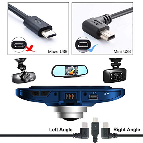 PASOW Mini USB Power Cable USB 2.0 A-Male to Mini-B Car Vehicle Power Suppy Adapter Cord for Dash Cam (16FT, Straight) - Image 2