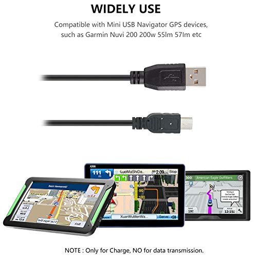 PASOW Mini USB Power Cable USB 2.0 A-Male to Mini-B Car Vehicle Power Suppy Adapter Cord for Dash Cam (16FT, Straight) - Image 5