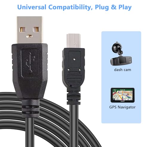 PASOW Mini USB Power Cable USB 2.0 A-Male to Mini-B Car Vehicle Power Suppy Adapter Cord for Dash Cam (16FT, Straight) - Image 4