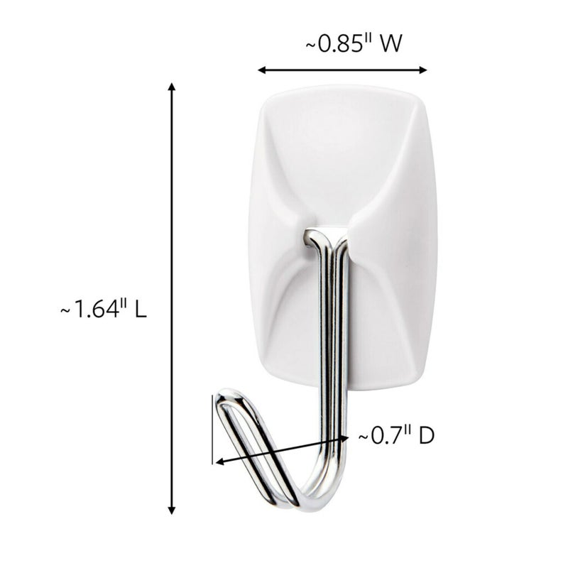 Command Command Small Wire Toggle Hooks, Damage Free Hanging Wall Hooks with Adhesive Strips, No Tools Wall Hooks for Organization in Living Spaces, 4 White Hooks and 5 Command Strips - Image 2