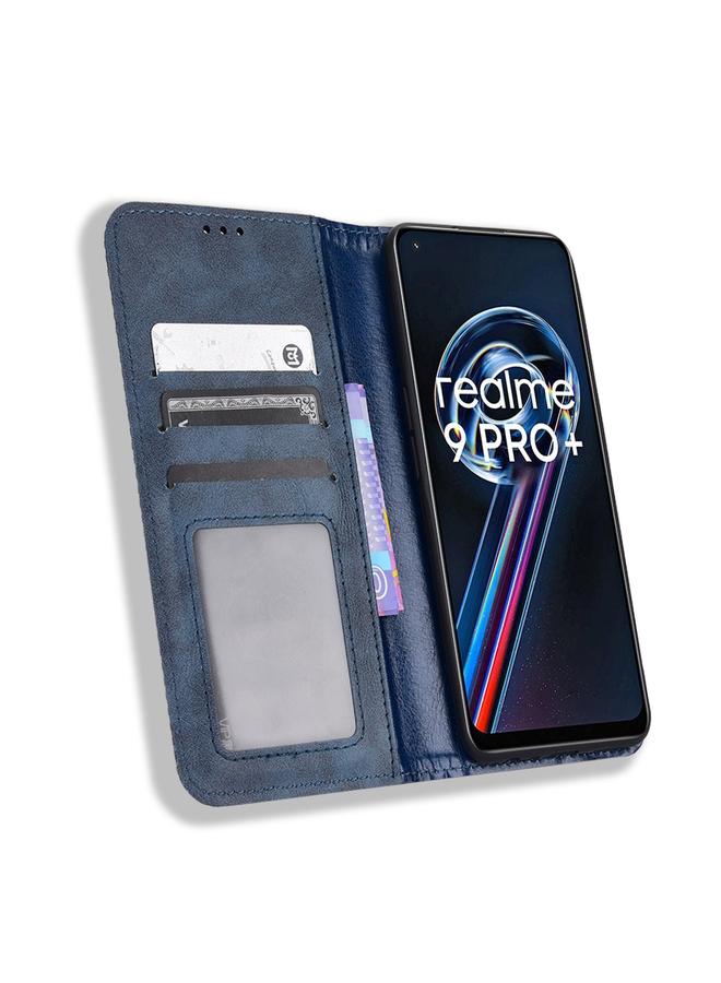 S-TOP Case For OPPO Realme 9 5G Global / 9 Pro Magnetic Buckle Retro Texture Leather Phone Case - Image 5