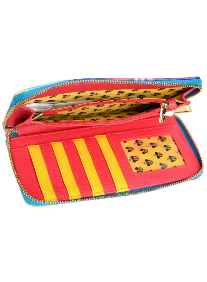 Loungefly Disney Mickey Minnie Mouse Tie Dye Faux Leather Wallet Zip Around Clutch - Image 3