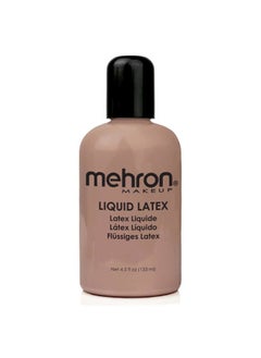 mehron Makeup Liquid Latex | SFX Makeup | Halloween Latex Makeup | Latex Glue for Skin | Prosthetic Glue 4.5 fl oz (133 ml) (Dark Flesh)  - Image 1