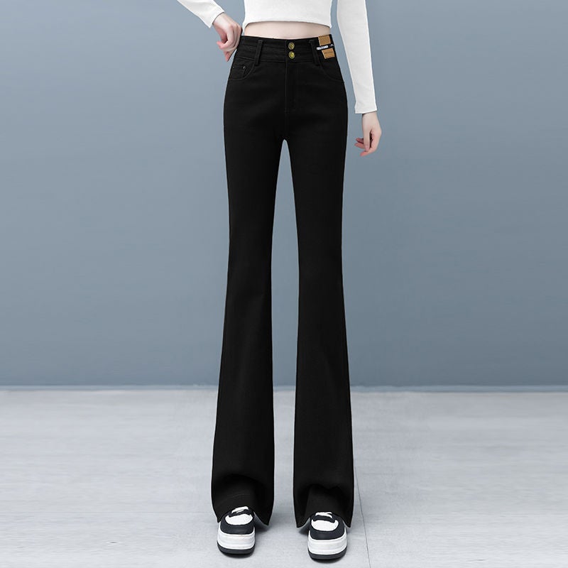 Micro-La Jeans Women'S High Waist Slim-Fit Slimming Flare Pants Horseshoe Pants For Children - Image 1