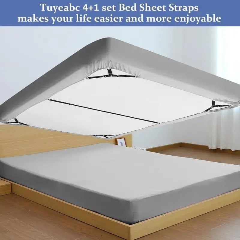 Veemok Veemok Bed Sheet Holder Straps 4PCS Adjustable Elastic FastenersTriangle Clips Keep Fitted Sheets Tight for Mattress Sofa Cushion  - Image 2