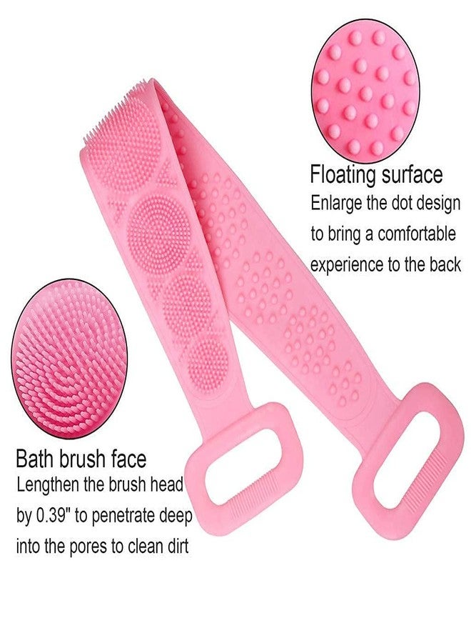 ALBIO Silicone Body Cleaning Scrubber Shower Brush, Bath Body Scrubber, Exfoliating Brush Bath Body Brush, Gel Bath Towel Shower Strap Deep Clean & Massage (Multi-Color) - Image 2