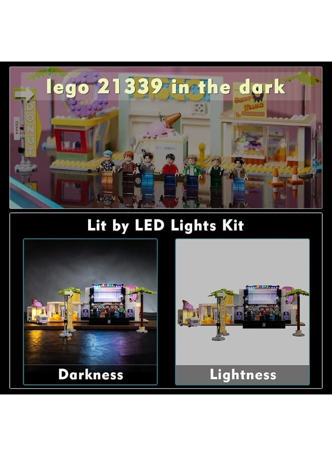 VONADO LED Light Kit for Lego BTS Dynamite 21339, DIY Lego BTS Lights Compatible with Lego 21339 (NO Lego Building Kit), Creative Decor Lighting for BTS Lego (Only Light Set)