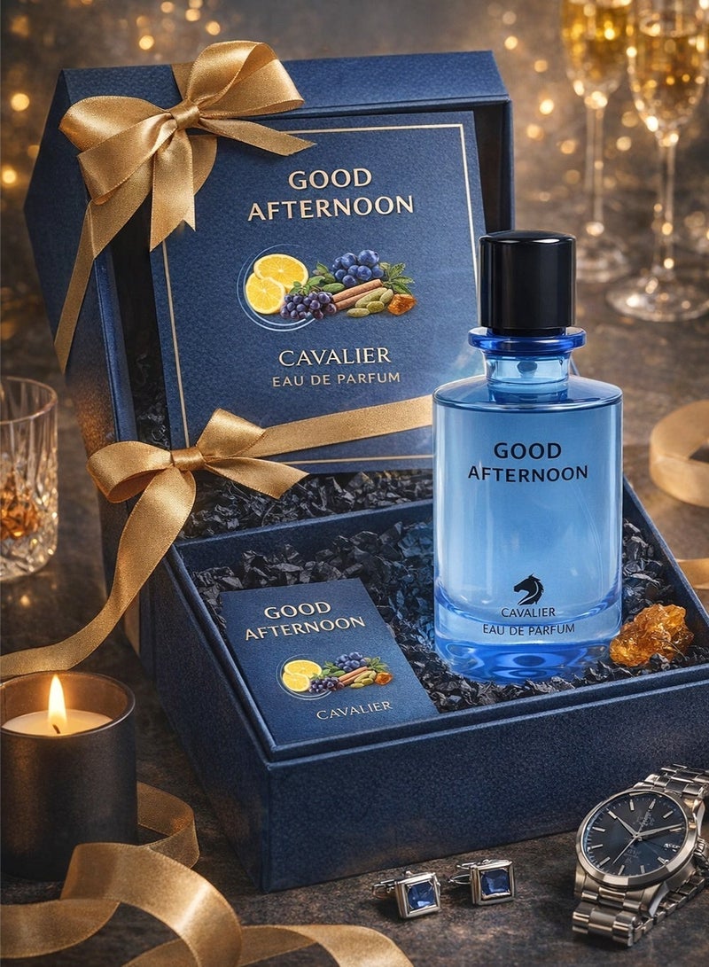 كافاليير بيرفيوم عطر رجالي فاخر، كافالير جود أفترنون، أو دو بارفان، 100 مل | عطر رجالي يدوم طويلًا | نفحات حمضية ومنعشة وحارة وعنبرية - Image 4