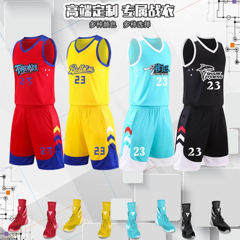 Children'S Primary And Secondary School Basketball Uniforms Suit Youth Children Adult Student Training Camp Sportswear Jerseys - Image 4