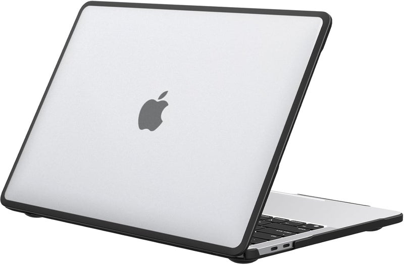 BlueSwan حافظة BlueSwan متوافقة مع Macbook Pro 13 بوصة M2 M1 A2338 A2251 A2289 A2159 A1989 A1706 A1708، صدرت في 2024 2023 2022-2017، إطار TPU مضاد للتمزق + غطاء PC غير لامع مضاد لبصمات الأصابع - شفاف مصنفر - Image 1