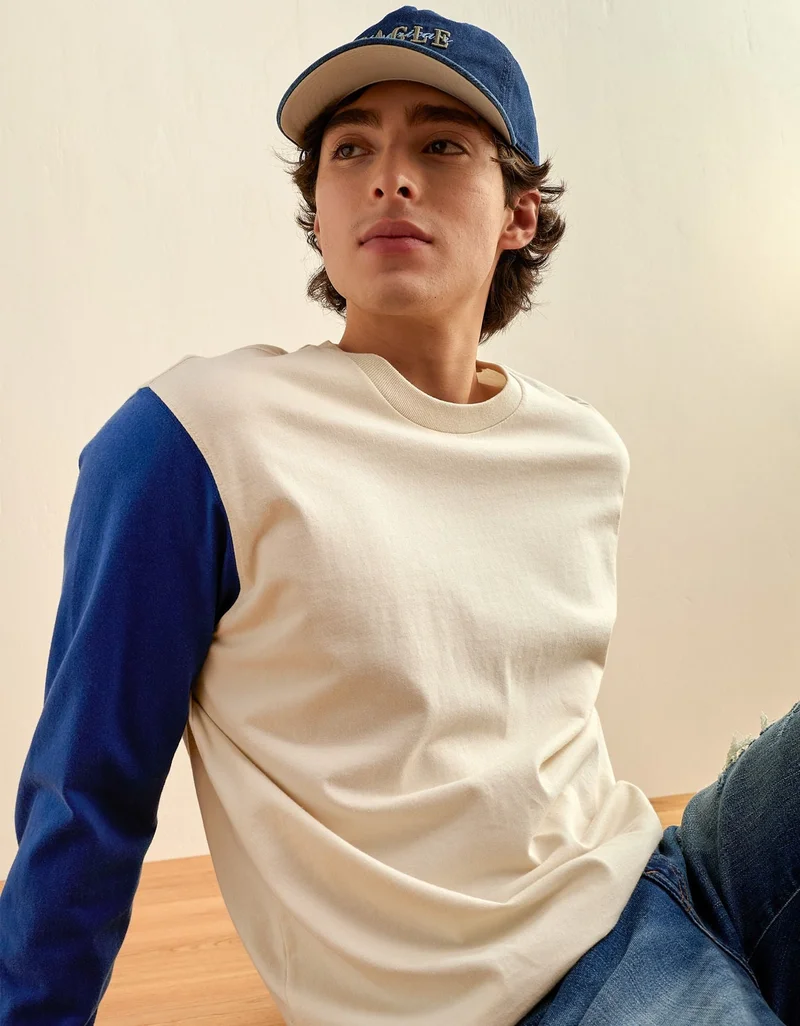 American Eagle  AE Relaxed Fit Long-Sleeve Sport T-Shirt for Men | Best Price UAE