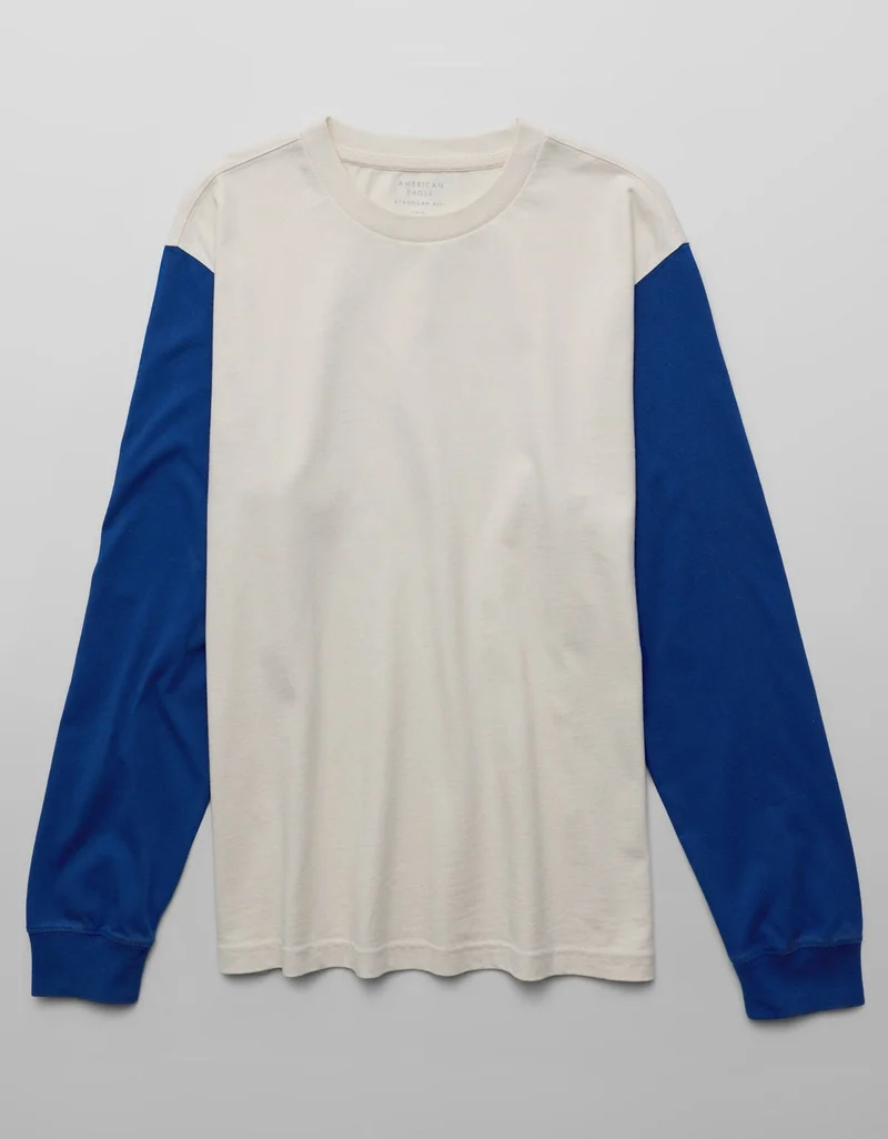 American Eagle  AE Relaxed Fit Long-Sleeve Sport T-Shirt for Men | Best Price UAE