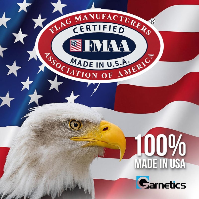 Garnetics American Flag | American Flags for Outside 3X5 |100% Made in USA Flag-not imported - Premium US Flag 3X5 Heavy Duty Outdoor with Embroidered Stars and Sewn Stripes. - Image 2
