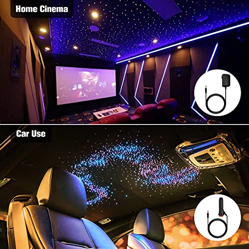 CHINLY 550pcs Starlight Headliner Kit, Upgraded Twinkle Lights, RGBW Fiber Optic Lights, Car Star Lights for Ceiling Car Theater, 0.03in 9.8ft - Image 3